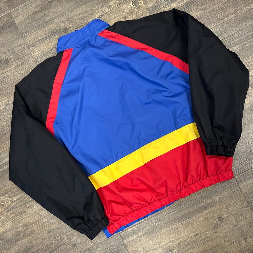 Vintage Izod Women Windbreaker Size Large‎ Blue Polyester Mesh Lined (299)